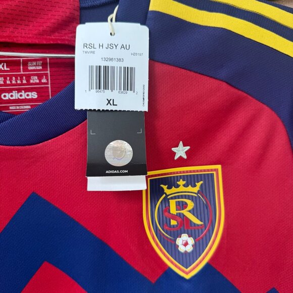 NWT Real Salt Lake  Eneil 14 Adidas Soccer Jersey XLarge  Red/Blue - Picture 2 of 6